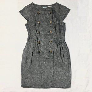 Urban Outfitters Kimchi Blue Double Breasted Linen Blend Dress